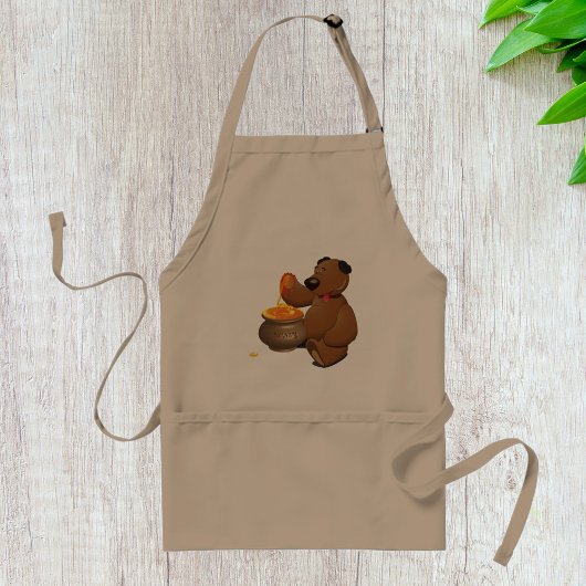 Schattig Honey Loving Beer met Honey Pot Standaard Schort