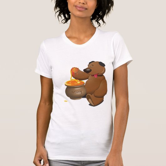 Schattig Honey Loving Beer met Honey Pot T-shirt (Voorkant)