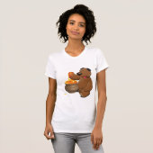 Schattig Honey Loving Beer met Honey Pot T-shirt (Voorkant volledig)