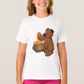 Schattig Honey Loving Beer met Honey Pot T-shirt (Voorkant)