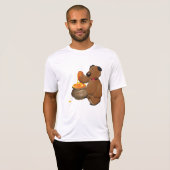 Schattig Honey Loving Beer met Honey Pot T-shirt (Voorkant volledig)
