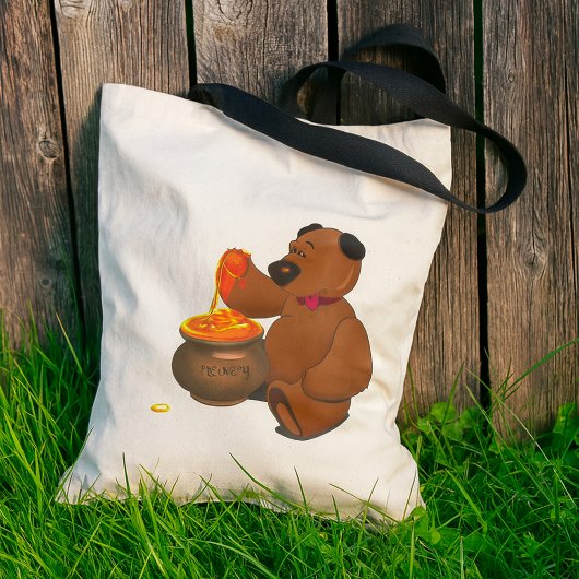 Schattig Honey Loving Beer met Honey Pot Tote Bag