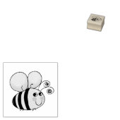 schattig honing hommel bij rubberstempel (Gestempeld)