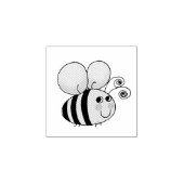 schattig honing hommel bij rubberstempel (Afrduk)