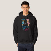 Schattig honkbal of bogen geslacht onthulling hoodie (Voorkant volledig)