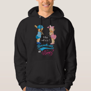 Schattig honkbal of bogen geslacht onthulling hoodie