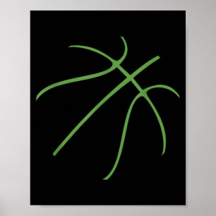 Schattig honkbal sport ontwerp met groene kleur poster