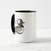 Schattig Hooded Merganser Duck Cartoon Mok (Voorkant links)