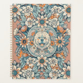 schattig-hoofd-chow-chow-met-bloemen planner (Voorkant)