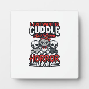Schattig horrorfilm knuffel vintage grafisch shirt fotoplaat