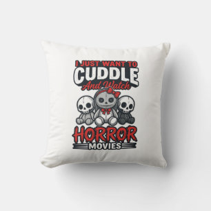 Schattig horrorfilm knuffel vintage grafisch shirt kussen