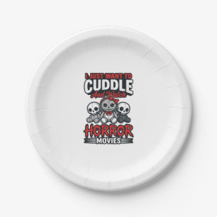 Schattig horrorfilm knuffel vintage grafisch shirt papieren bordje
