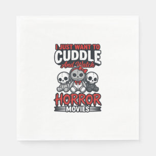 Schattig horrorfilm knuffel vintage grafisch shirt servet
