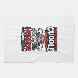 Schattig horrorfilm knuffel vintage grafisch shirt theedoek