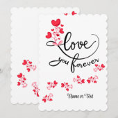 Schattig Houd Van Jou Voor Altijd Personaliseer Feestdagenkaart (Voorkant / Achterkant)