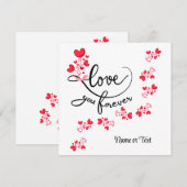 Schattig Houd Van Jou Voor Altijd Personaliseren Feestdagenkaart (Voorkant / Achterkant)