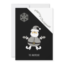 Schattig Houndstooth Kerstman Sneeuwvlok