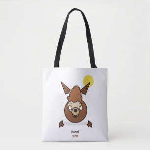 Schattig Huil Szn Cartoon Weerwolf Halloween Ontwe Tote Bag