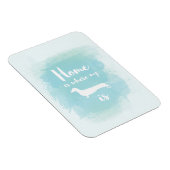 Schattig huis is waar mijn teckel is waterverf magneet (Rechterzijde)