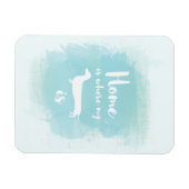 Schattig huis is waar mijn teckel is waterverf magneet (Horizontaal)