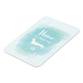 Schattig huis is waar mijn teckel is waterverf magneet (Linkerzijde)