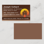 Schattig Huis Zorgverlener Diensten Eenzijdig Visitekaartje (Voorkant / Achterkant)