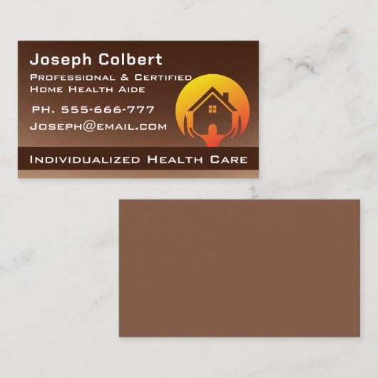 Schattig Huis Zorgverlener Diensten Eenzijdig Visitekaartje