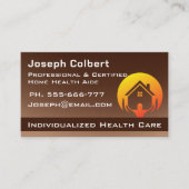 Schattig Huis Zorgverlener Diensten Eenzijdig Visitekaartje (Voorkant)