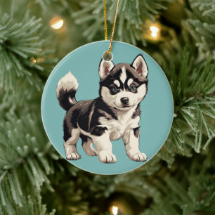 Schattig Huksy Ornament