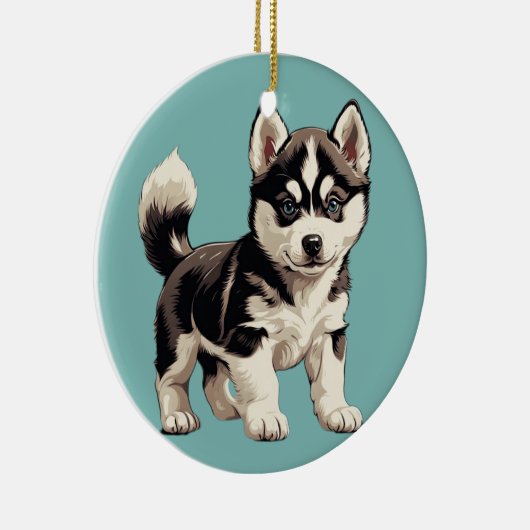 Schattig Huksy Ornament (Rechts)