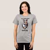 Schattig huppelend konijn Tri-Blend shirt (Voorkant volledig)