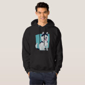 Schattig Husky Dog Design Hoodie (Voorkant volledig)
