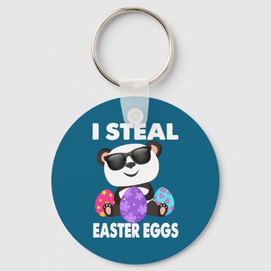 Schattig I Panda steelt Pasen Eieren Ei Sleutelhanger (Voorkant)