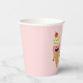 Schattig Ice Cream Kids Verjaardagsfeestbeker Papieren Bekers (Rechts)