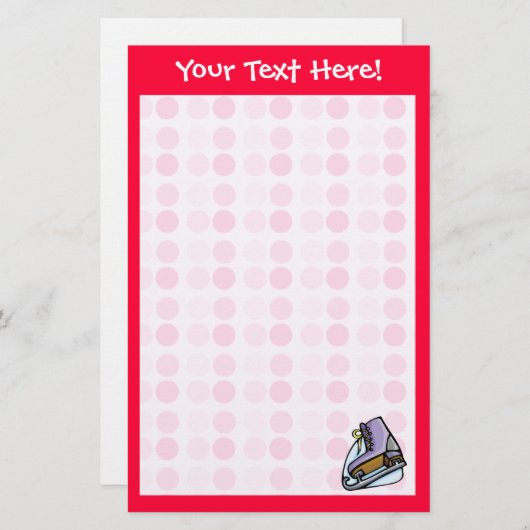 Schattig Ice Schaats Briefpapier (Voorkant / Achterkant)