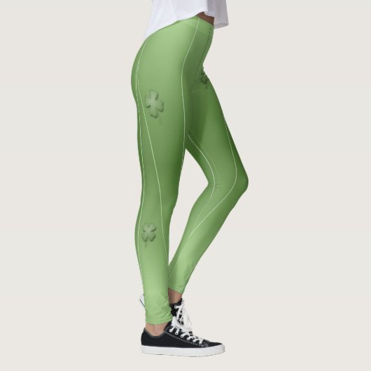 Schattig Iers Klaverontwerp Leggings (Rechts)