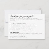 Schattig iets binnenin beige dank u kaarsverzorgin notitiekaartje (Achterkant)