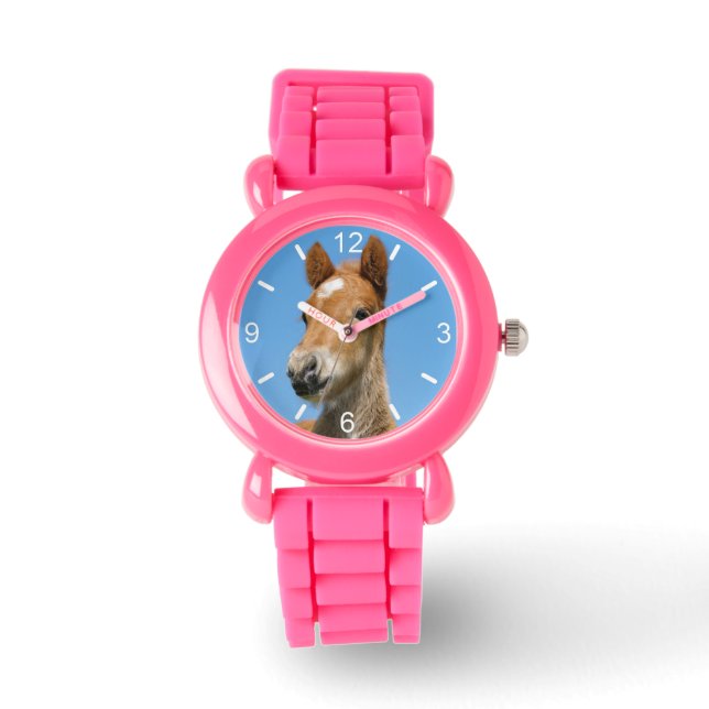 Schattig IJslands Paardenveulen Pony Head - wijzer Horloge (Voorkant)