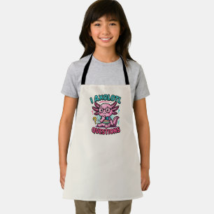 Schattig ik Axolotl Vragen azteek nerd met bril Schort