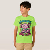 Schattig ik Axolotl Vragen azteek nerd met bril T-shirt (Voorkant volledig)
