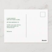 Schattig ik ben verhuisd Boho Watercolor Huis Deco Briefkaart (Achterkant)