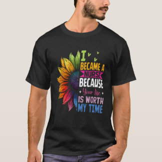 Schattig Ik Ben Verpleegster Geworden Omdat Je Lev T-shirt