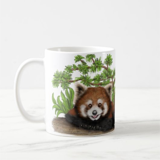 Schattig ik hield van Red Panda Kinder Koffiemok (Links)