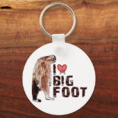 Schattig! IK HOOR VAN <3 BIGFOOT-design Bigfoot Sleutelhanger (Voorkant)