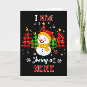 Schattig ik hou ervan een Nene sneeuwman te zijn K Kaart