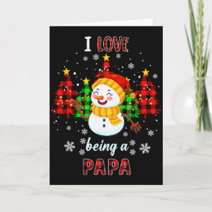 Schattig ik hou ervan een papa sneeuwman te zijn K Kaart
