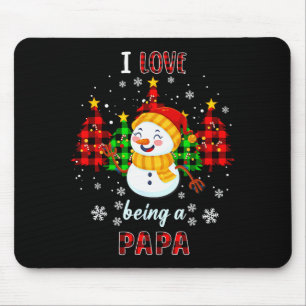 Schattig ik hou ervan een papa-sneeuwman te zijn K Muismat