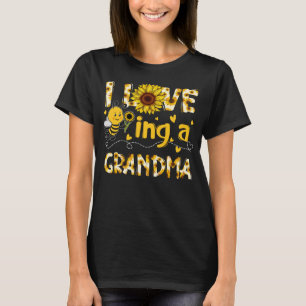 Schattig Ik hou ervan om een oma zonnebloem bij mo T-shirt