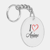 Schattig ik hou van anime sleutelhanger (Voorkant Links)