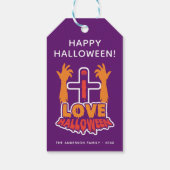 Schattig 'Ik hou van Halloween' cadeautag Cadeaulabel (Achterkant)